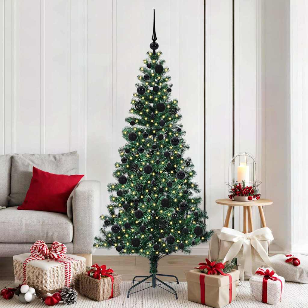 Albero Di Natale Artificiale Con Luci Integrate Verde 180 cm