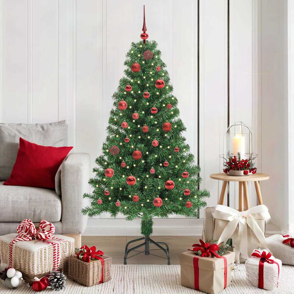 Albero Di Natale Artificiale Con 150 Led Verde 150 cm
