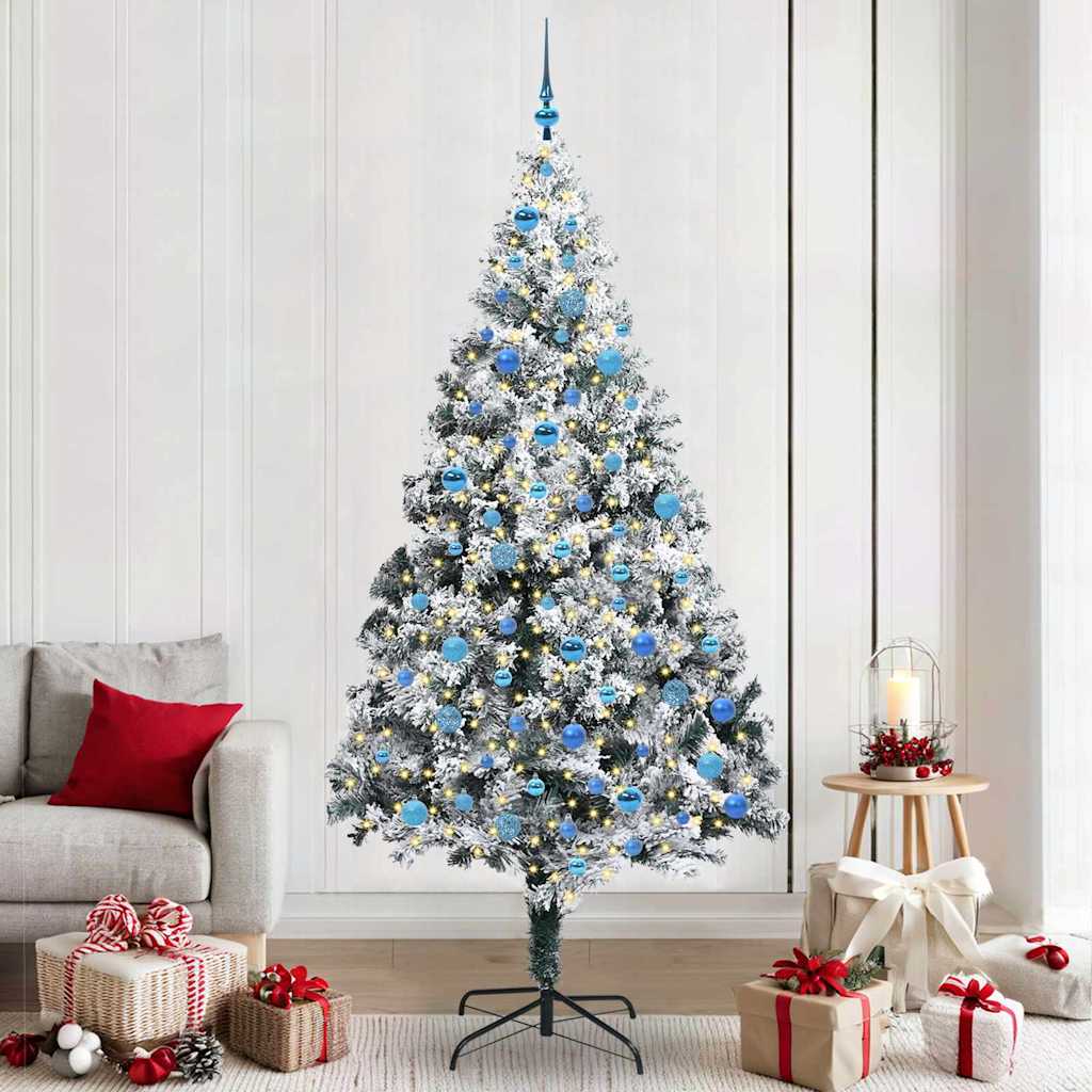 Albero Di Natale Artificiale Con 300 Led Verde 240 cm