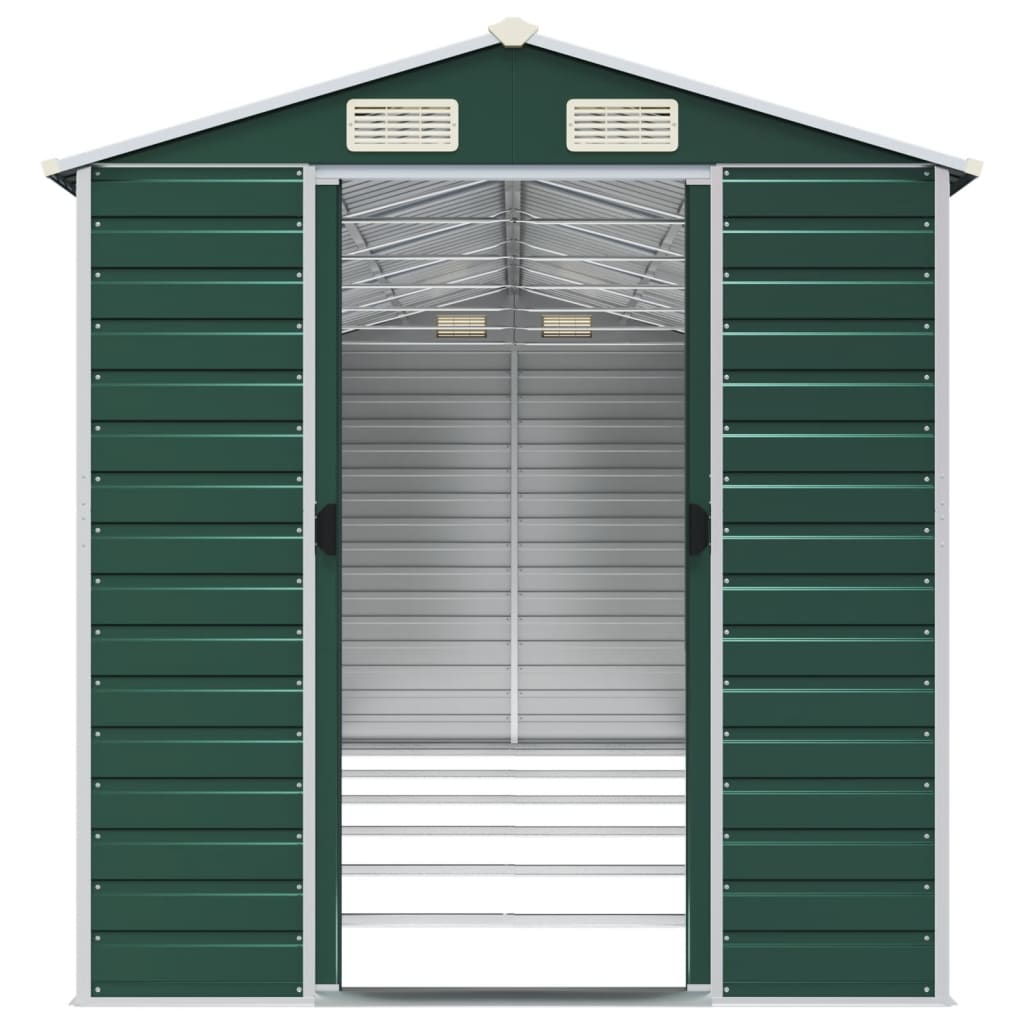 Capanno Da Giardino Verde 191x555x198 Cm In Acciaio Zincato - Image 4