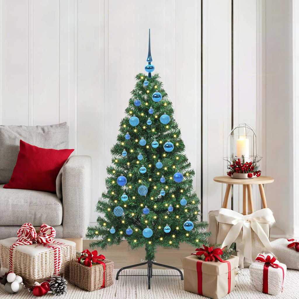 Albero Di Natale Artificiale Con Luci Integrate Verde 150 cm