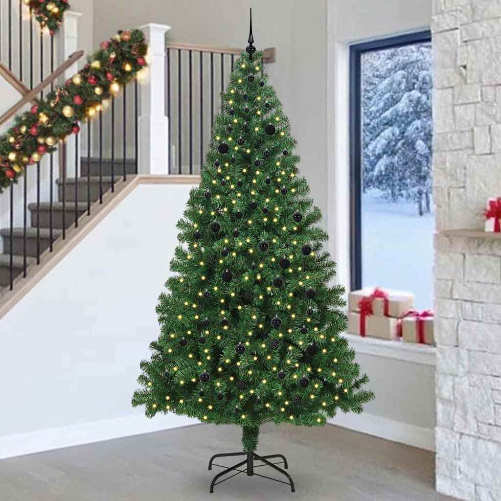 Albero Di Natale Artificiale Con 300 Led Verde 240 cm