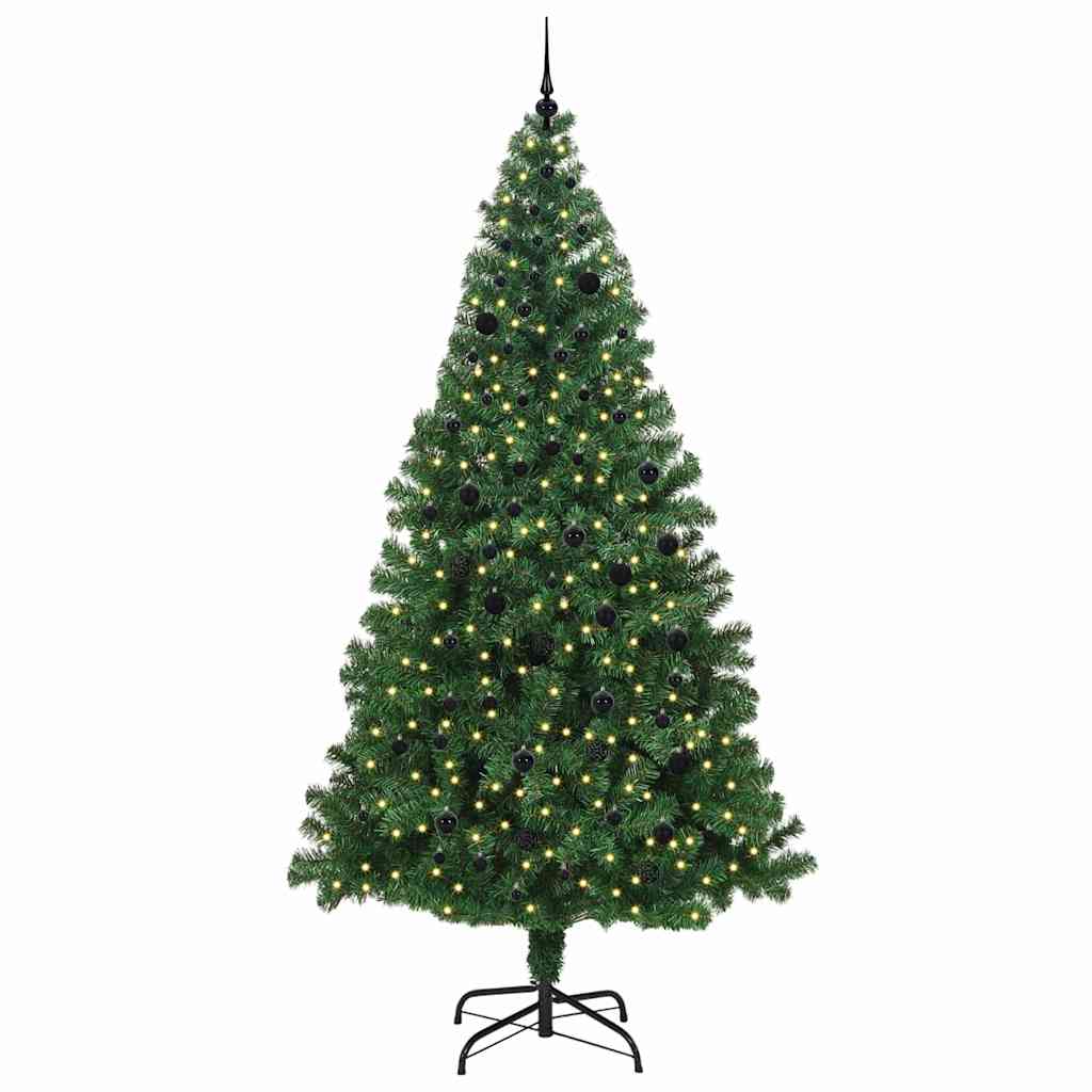 Albero Di Natale Artificiale Con 300 Led Verde 240 cm - Image 3