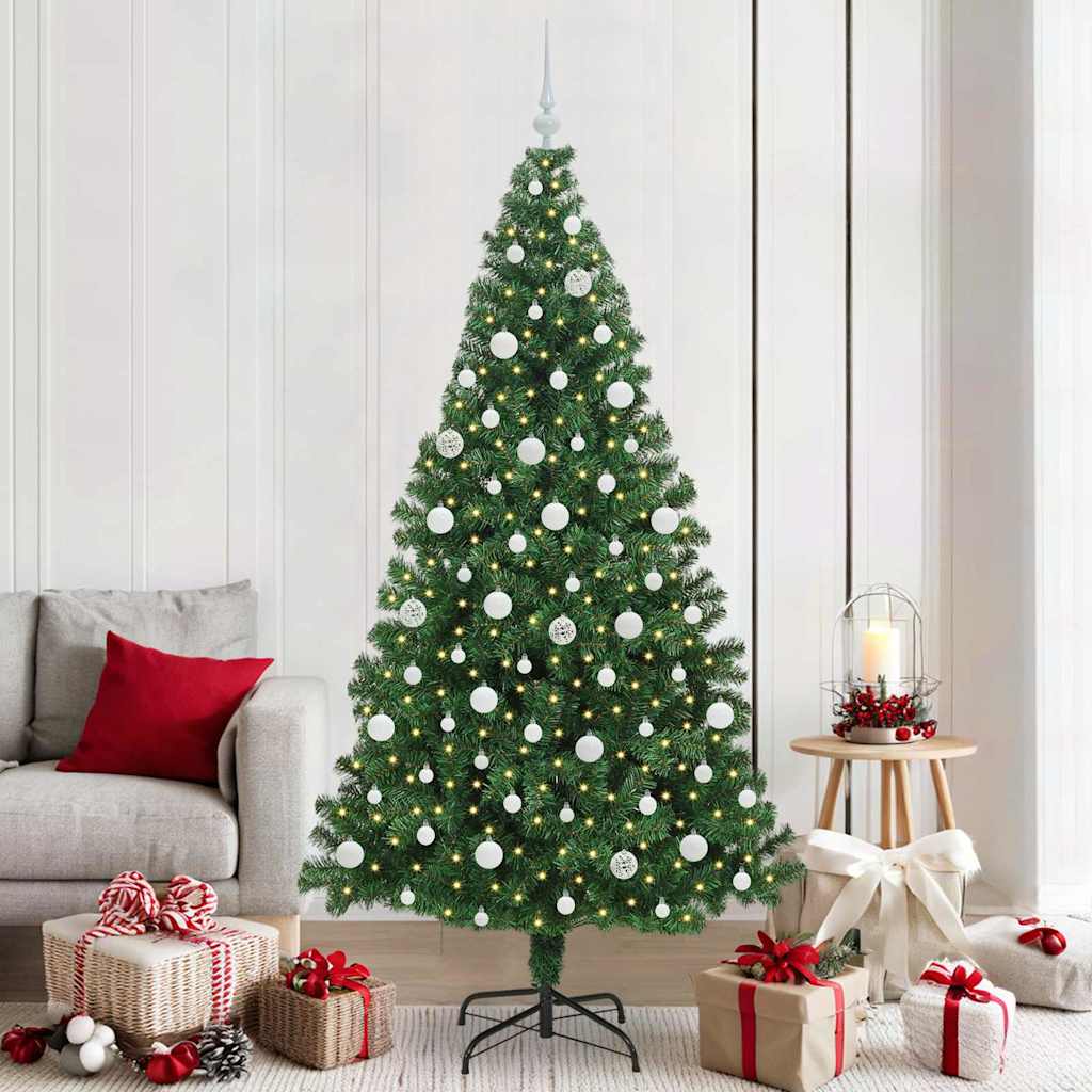 Albero Di Natale Artificiale Con 300 Led Verde 210 cm