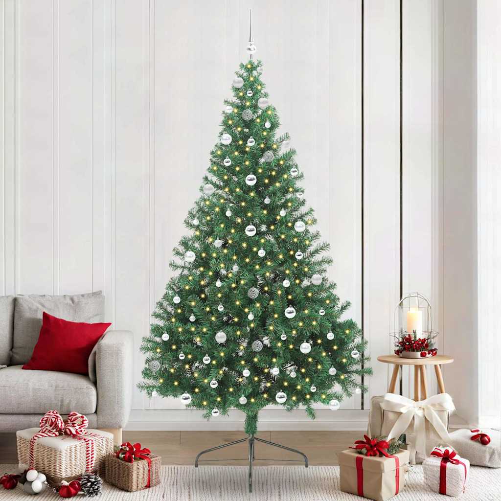 Albero Di Natale Artificiale Con Luci Integrate Verde 240 cm