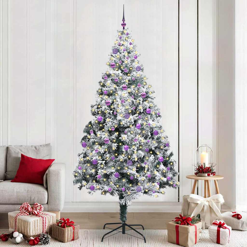 Albero Di Natale Artificiale Con 300 Led Verde 240 cm