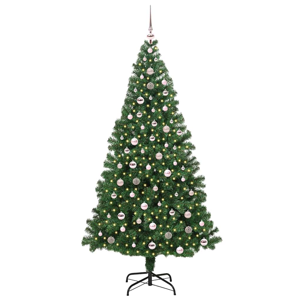 Albero Di Natale Artificiale Con 300 Led Verde 240 cm - Image 3