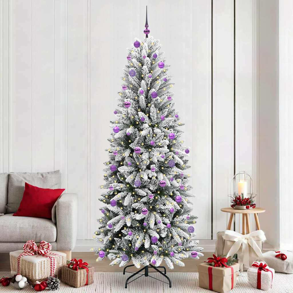 Albero Di Natale Artificiale Con 300 Led Bianco 240 cm