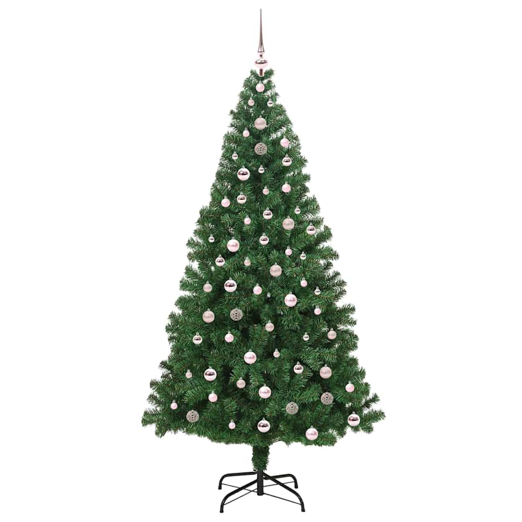 Albero Di Natale Artificiale Con 300 Led Verde 240 cm - Image 4