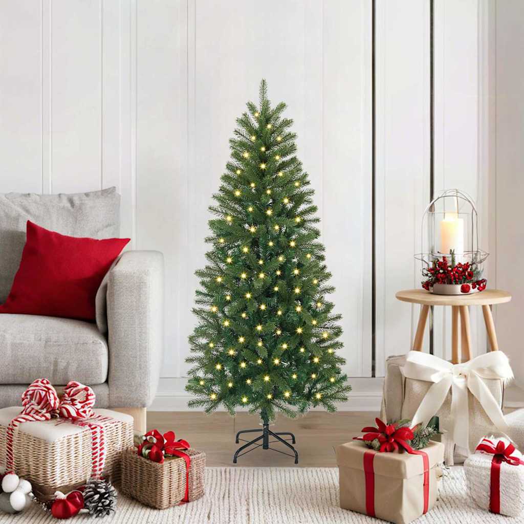 Albero Di Natale Artificiale Con 150 Led Verde 120 Cm Pe E Pvc