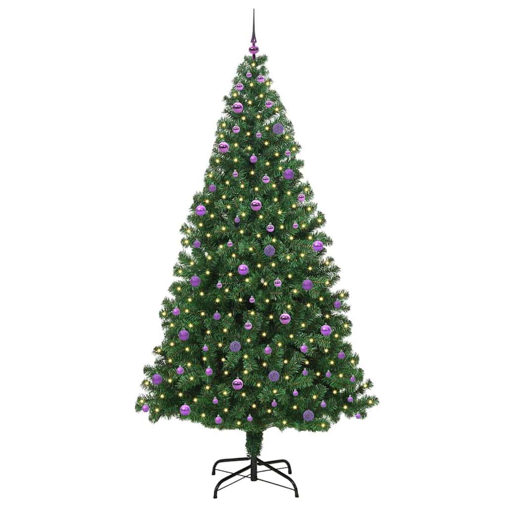 Albero Di Natale Artificiale Con 300 Led Verde 240 cm - Image 3