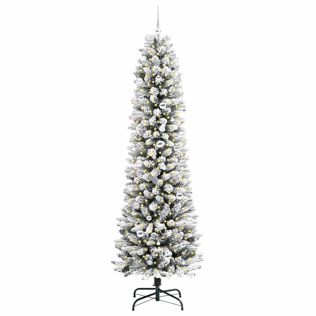 Albero Di Natale Artificiale Con 300 Led Verde E Bianco 240 cm - Image 3