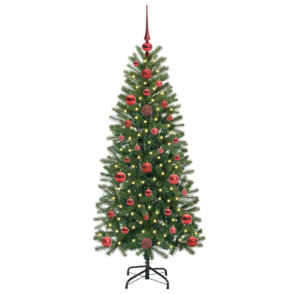 Albero Di Natale Artificiale Con 150 Led Verde 120 Cm Pe E Pvc - Image 3