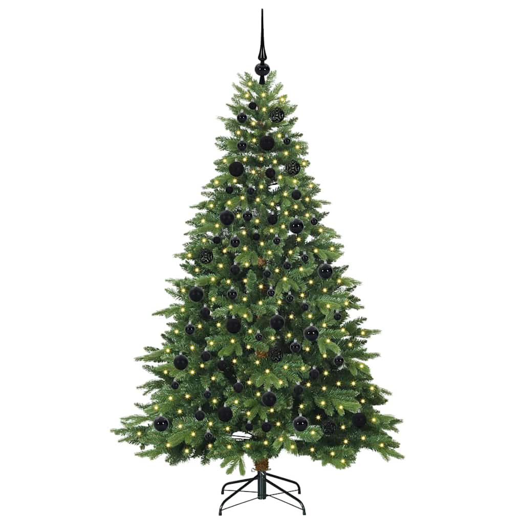 Albero Di Natale Artificiale Con 300 Led Verde 180 Cm Pe E Pvc - Image 3