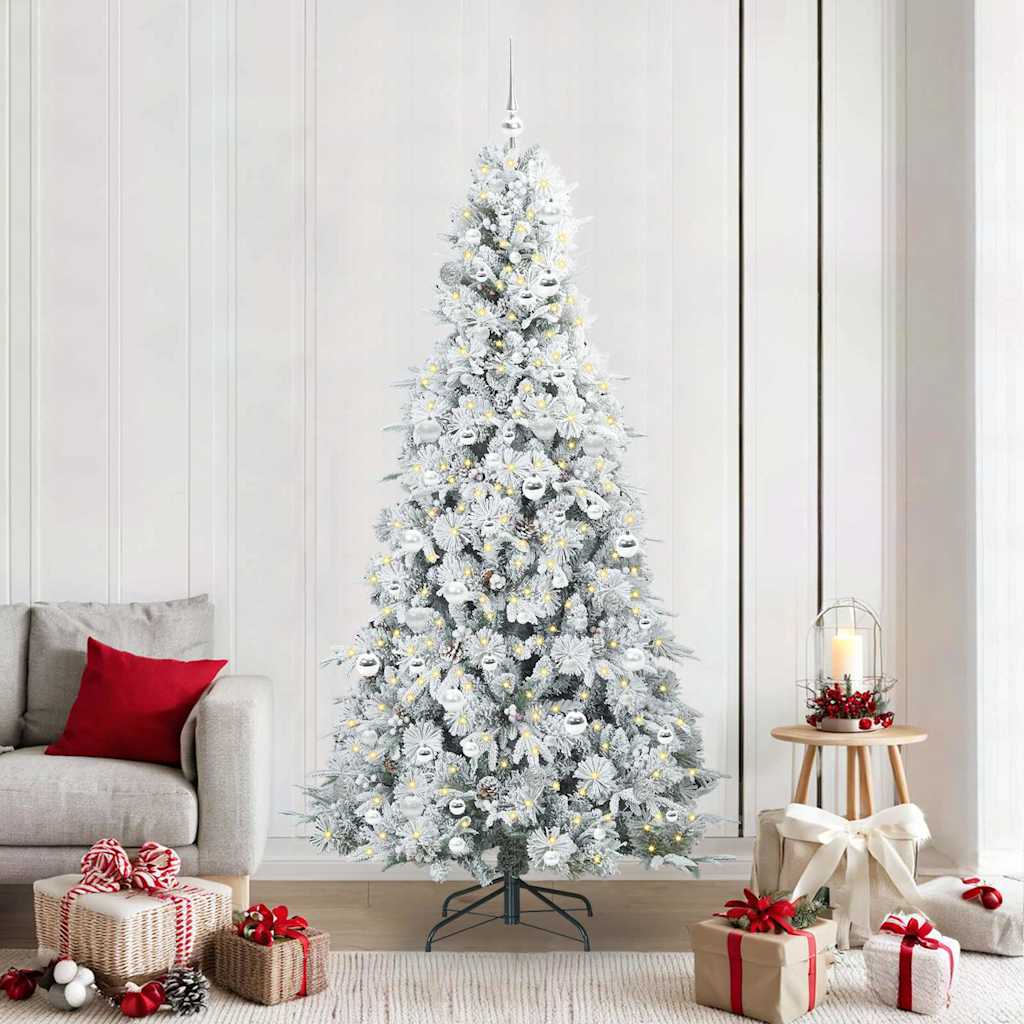 Albero Di Natale Artificiale Con Rami Pieghevoli Verde 210 cm