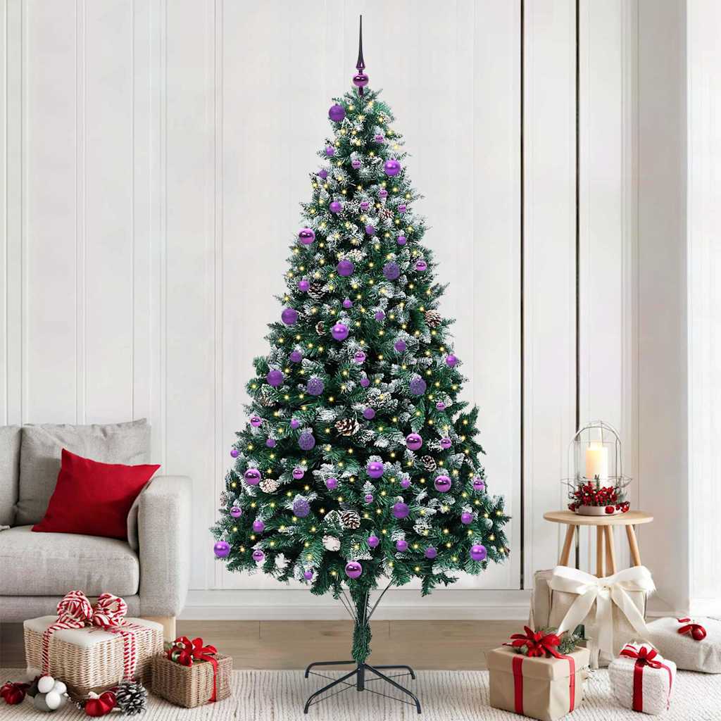 Albero Di Natale Artificiale Con 300 Led Verde 240 cm