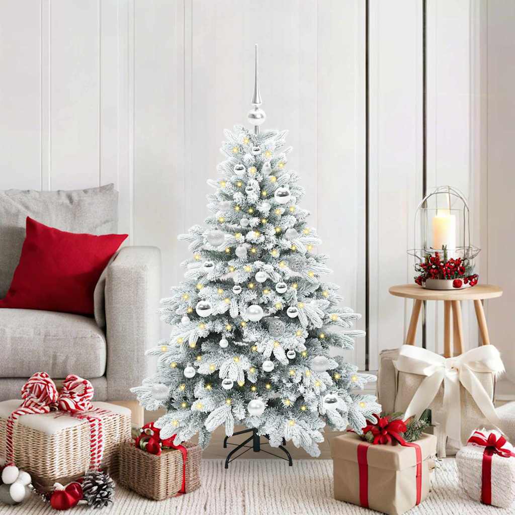 Albero Di Natale Artificiale Con 150 Led Verde 120 Cm Pe E Pvc