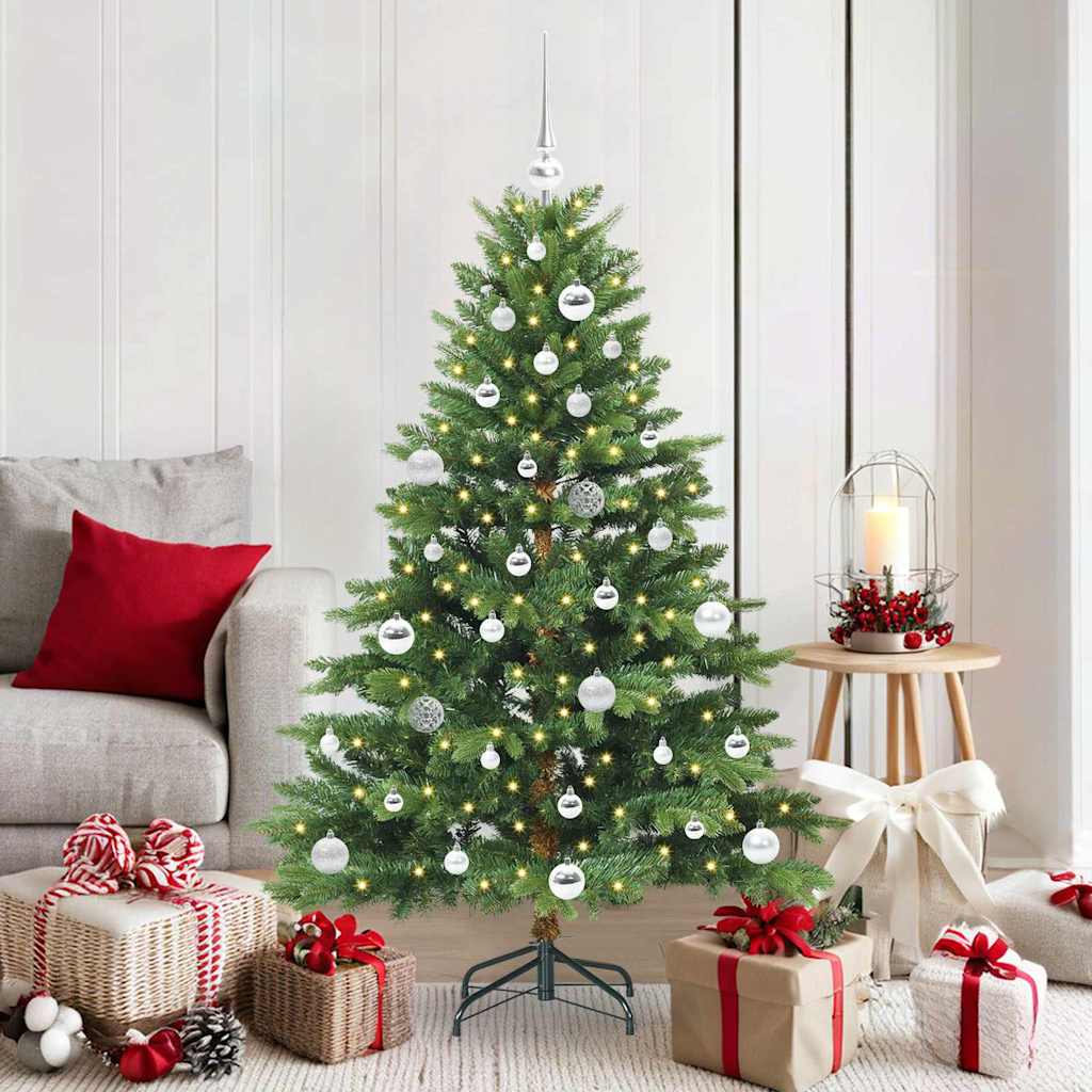 Albero Di Natale Artificiale Con 150 Led Verde 150 Cm Pe E Pvc