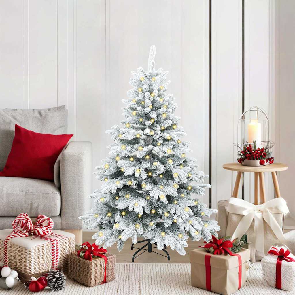 Albero Di Natale Artificiale Con 150 Led Verde 120 Cm Pe E Pvc