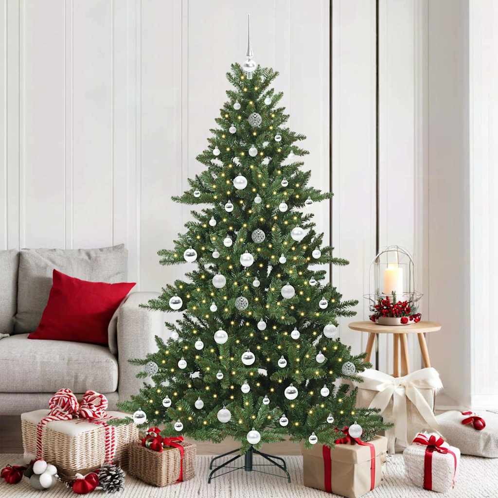Albero Di Natale Artificiale Con Rami Pieghevoli 180 Cm Pvc