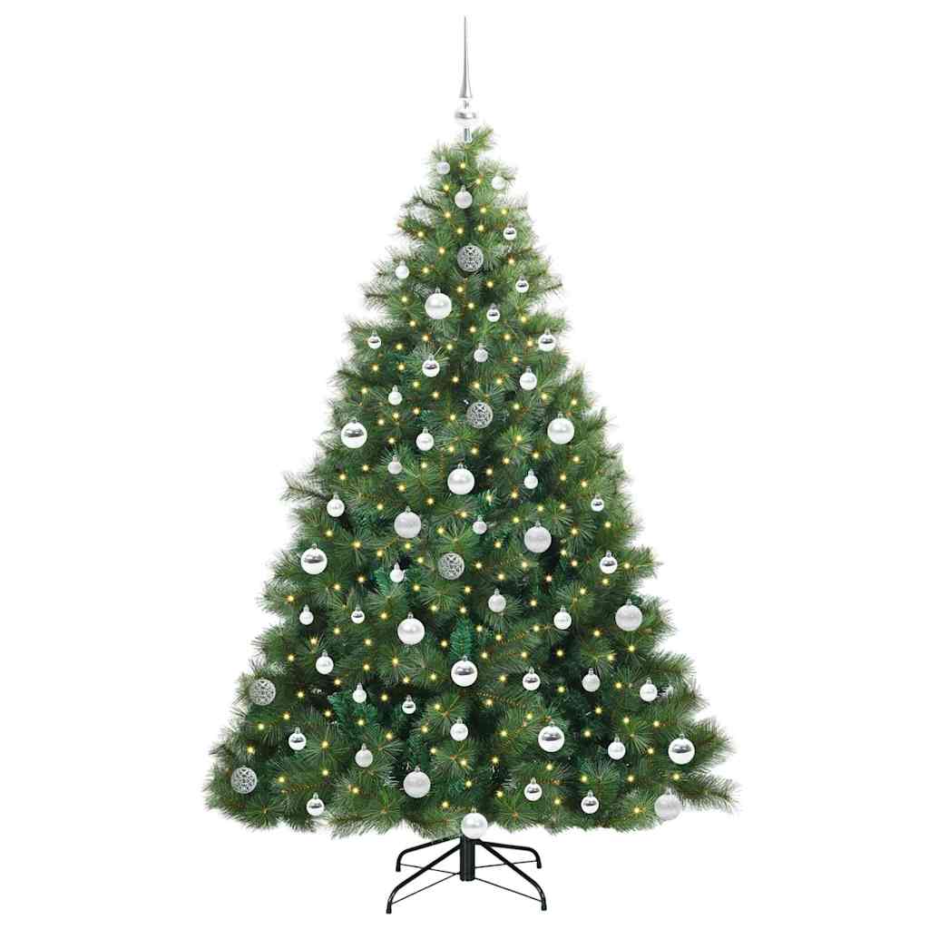 Albero Di Natale Artificiale Con 300 Led Verde 180 Cm Pe E Pvc - Image 3
