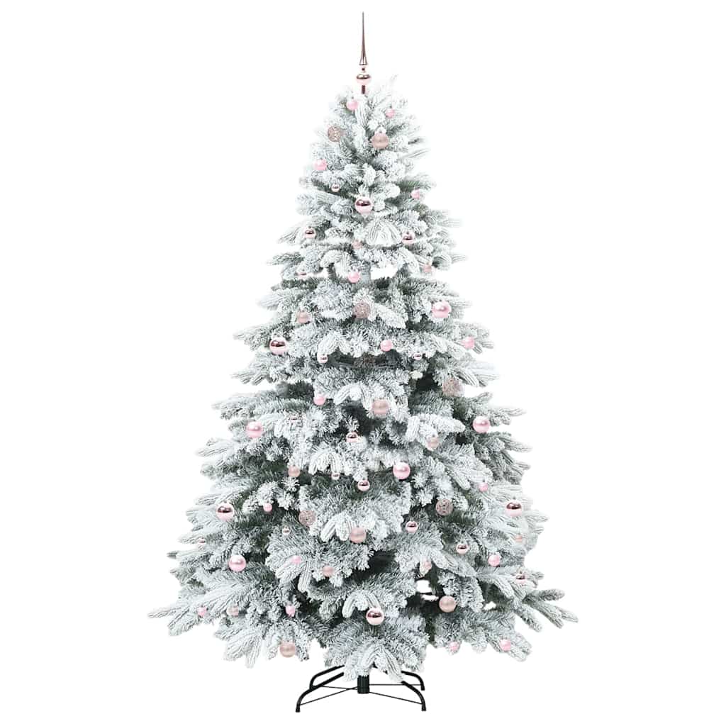 Albero Di Natale Artificiale Con 300 Led Verde 210 Cm Pe E Pvc - Image 4