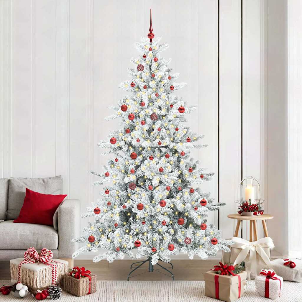 Albero Di Natale Artificiale Con Rami Pieghevoli 210 Cm Pvc