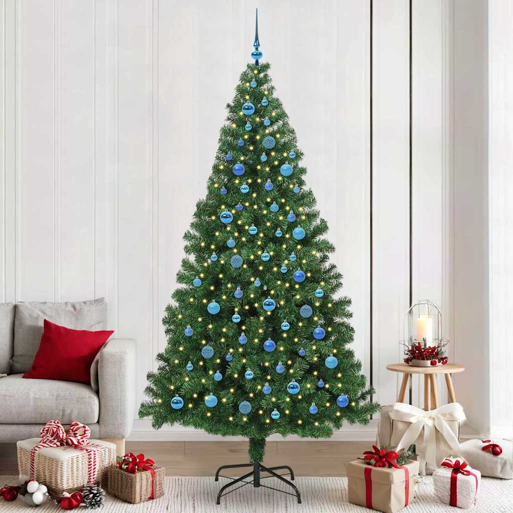 Albero Di Natale Artificiale Con 300 Led Verde 240 cm