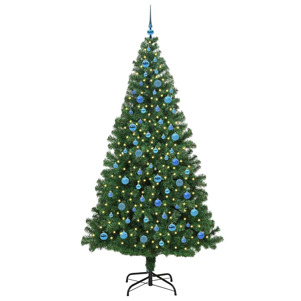 Albero Di Natale Artificiale Con 300 Led Verde 240 cm - Image 3
