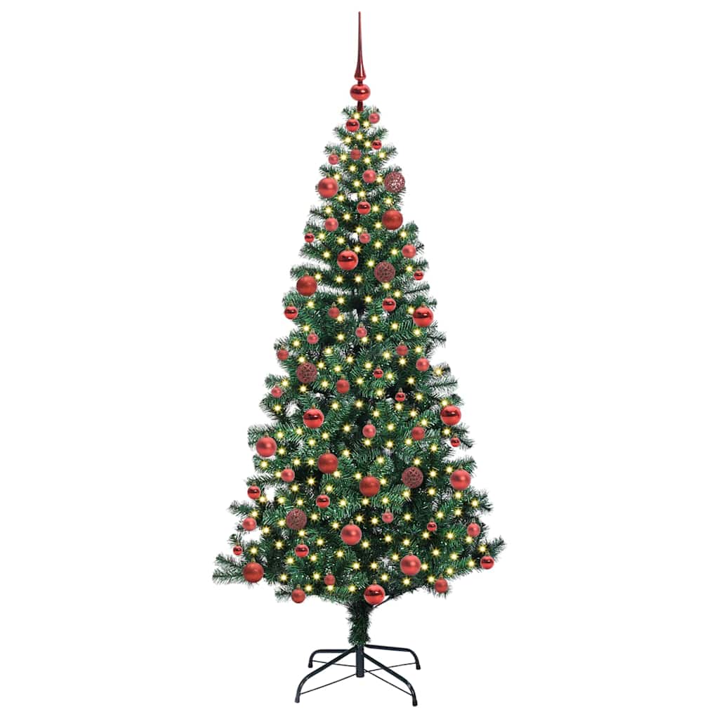 Albero Di Natale Artificiale Con Luci Integrate Verde 180 cm - Image 3