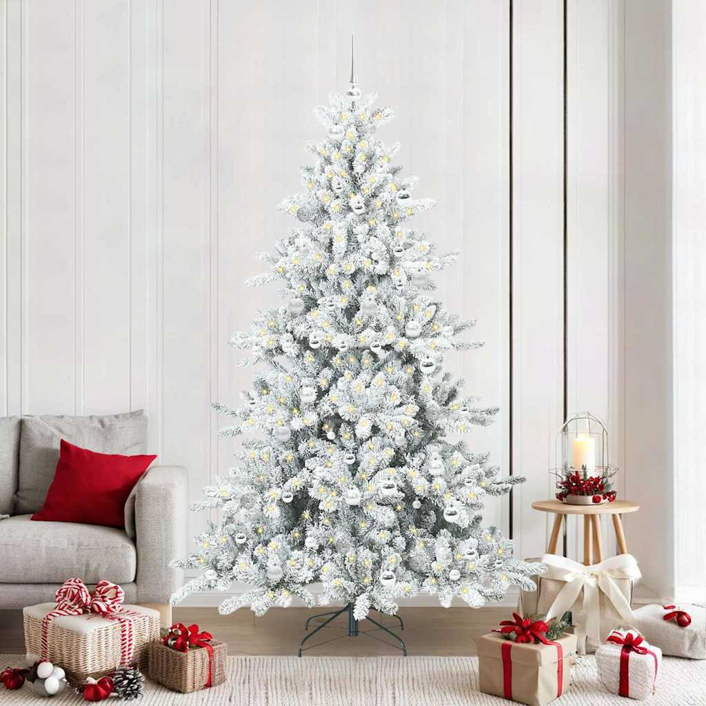 Albero Di Natale Artificiale Con Rami Pieghevoli 210 Cm Pvc