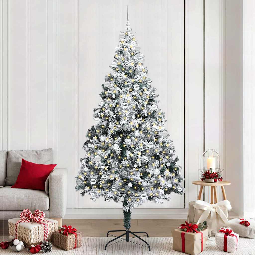 Albero Di Natale Artificiale Con 300 Led Verde 240 cm