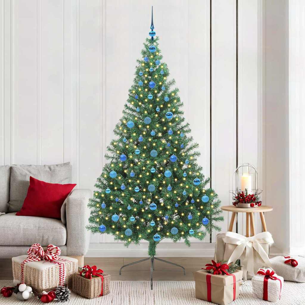 Albero Di Natale Artificiale Con Luci Integrate Verde 210 cm