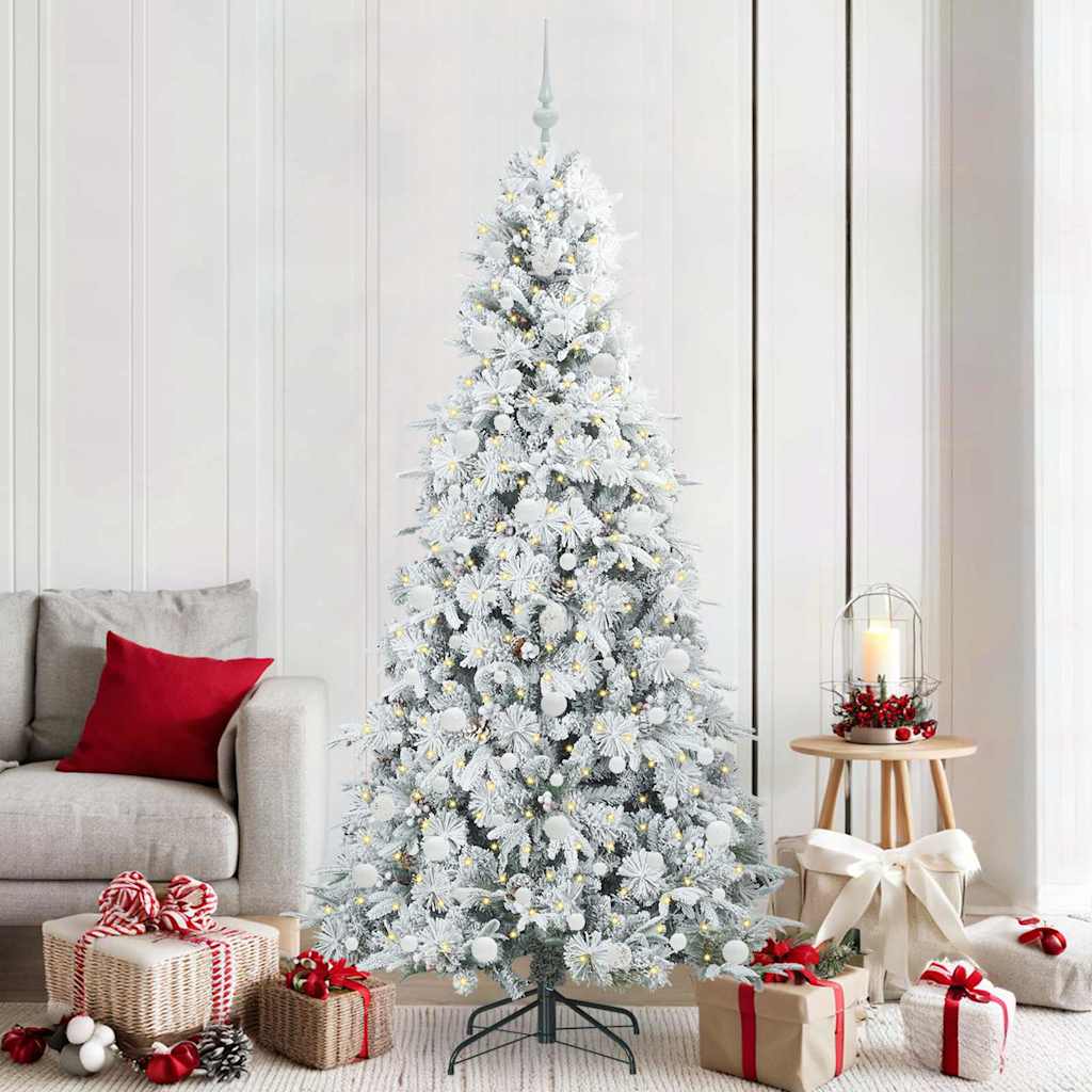 Albero Di Natale Artificiale Con Rami Pieghevoli Verde 210 cm