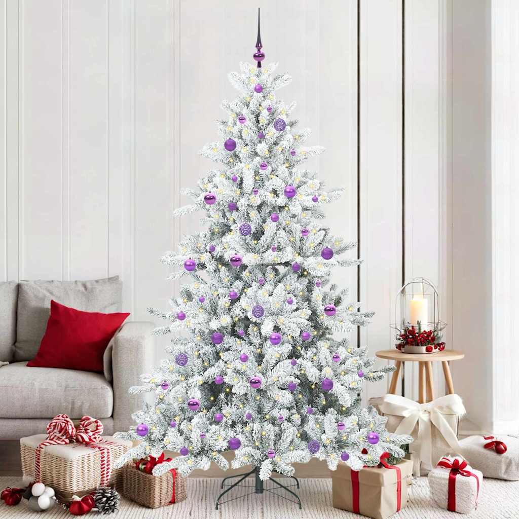 Albero Di Natale Artificiale Con Rami Pieghevoli 210 Cm Pvc