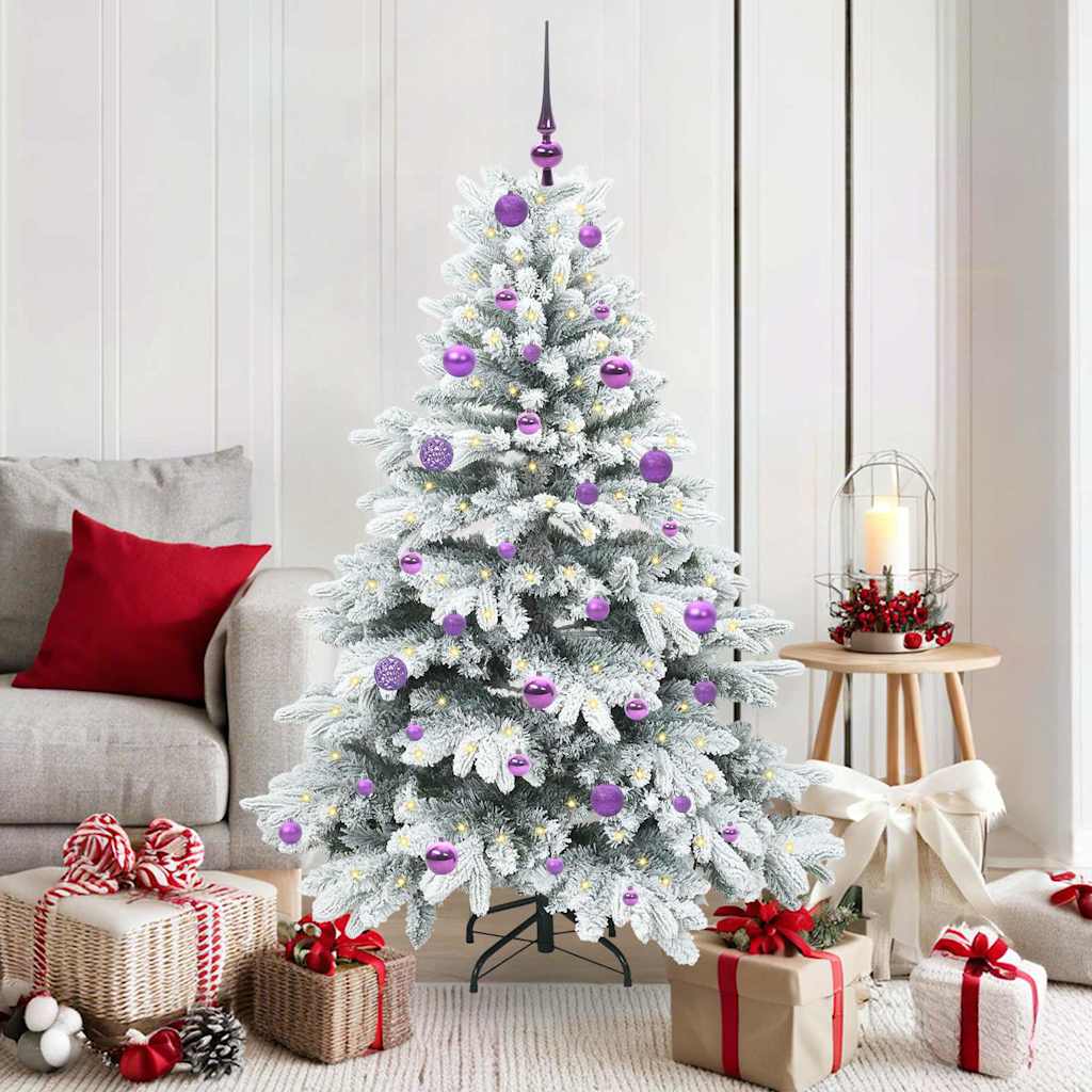Albero Di Natale Artificiale Con 150 Led Verde 150 Cm Pe E Pvc