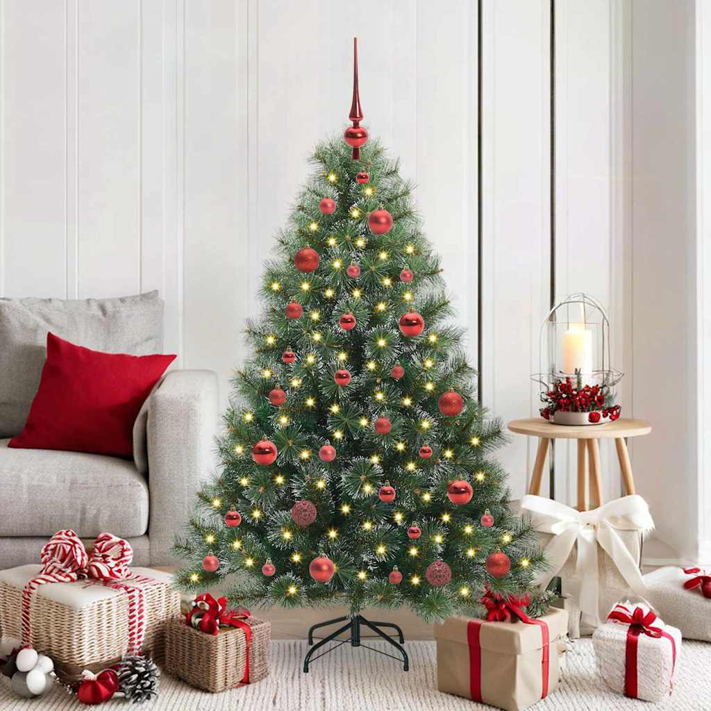 Albero Di Natale Artificiale Con 150 Led Verde 150 Cm Pe E Pvc