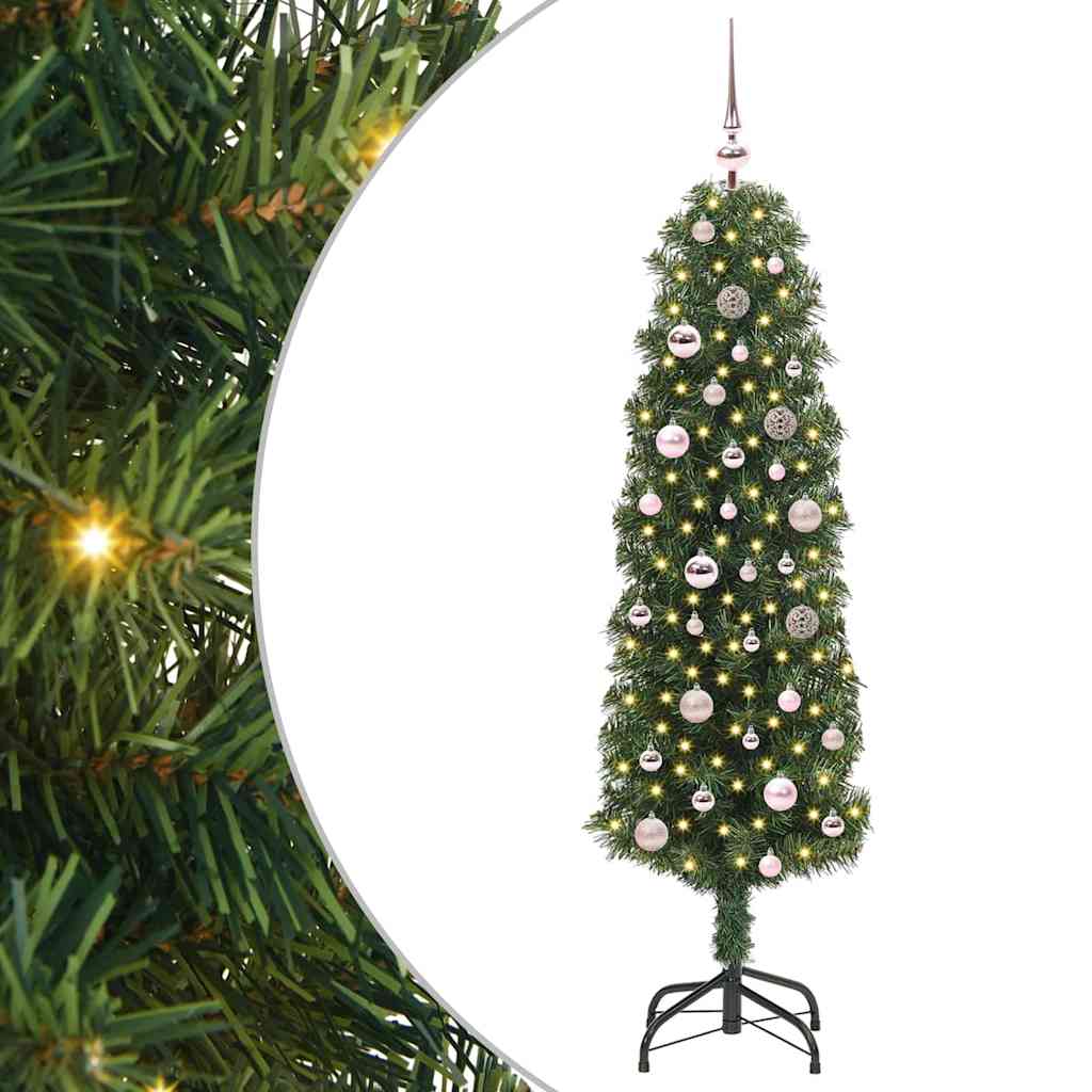 Albero Di Natale Artificiale Con 150 Led Verde 150 cm