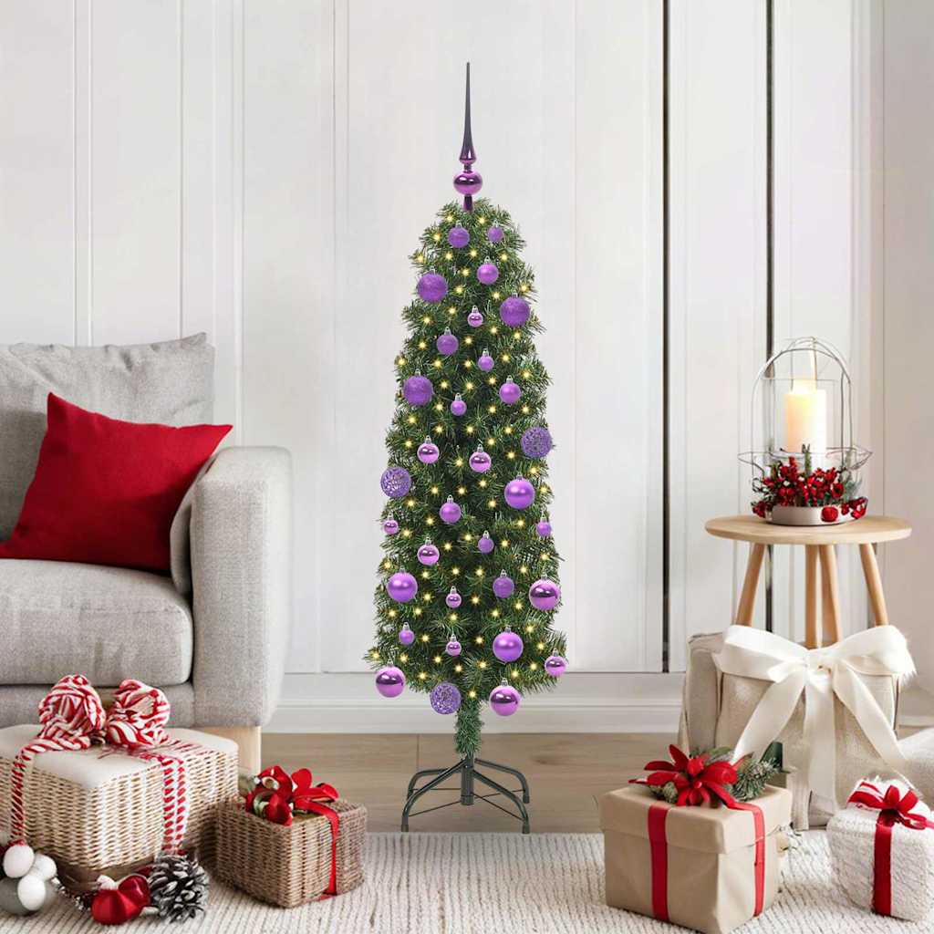 Albero Di Natale Artificiale Con 150 Led Verde 120 cm
