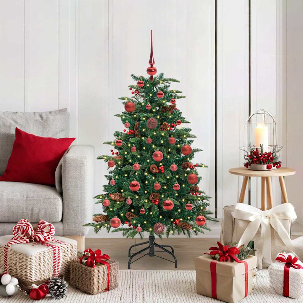 Albero Di Natale Artificiale Con 150 Led Verde 120 cm