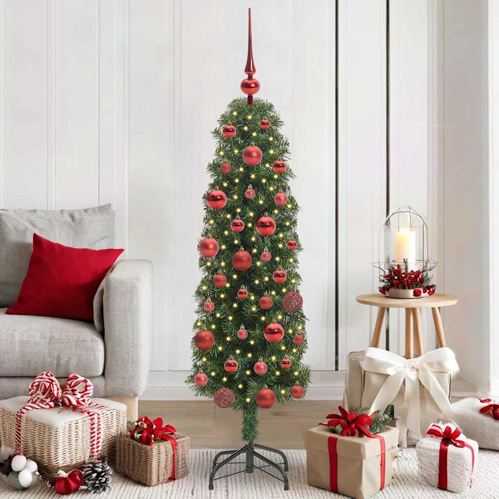 Albero Di Natale Artificiale Con 150 Led Verde 150 cm