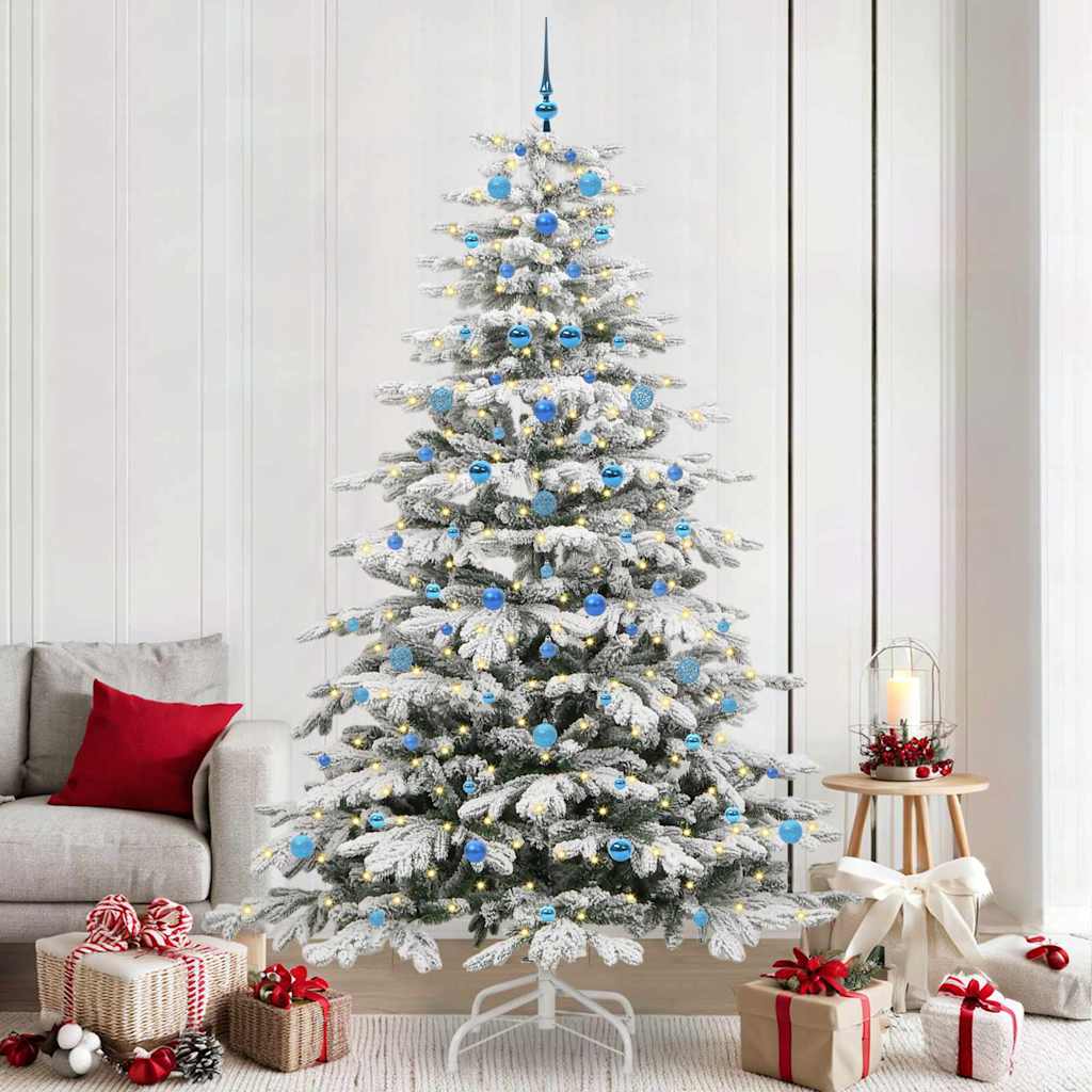 Albero Di Natale Artificiale Con Rami Pieghevoli Bianco 240 cm