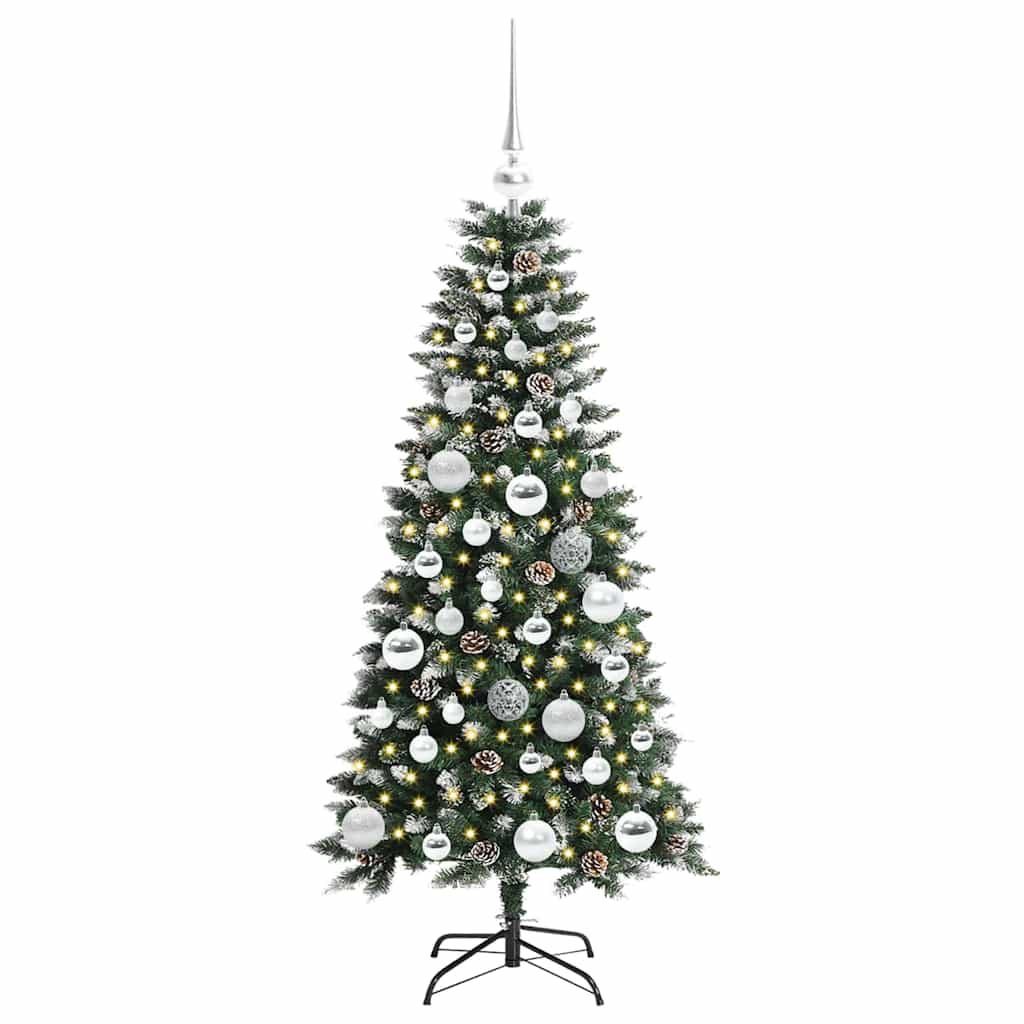Albero Di Natale Artificiale Con 150 Led Verde 120 cm - Image 3