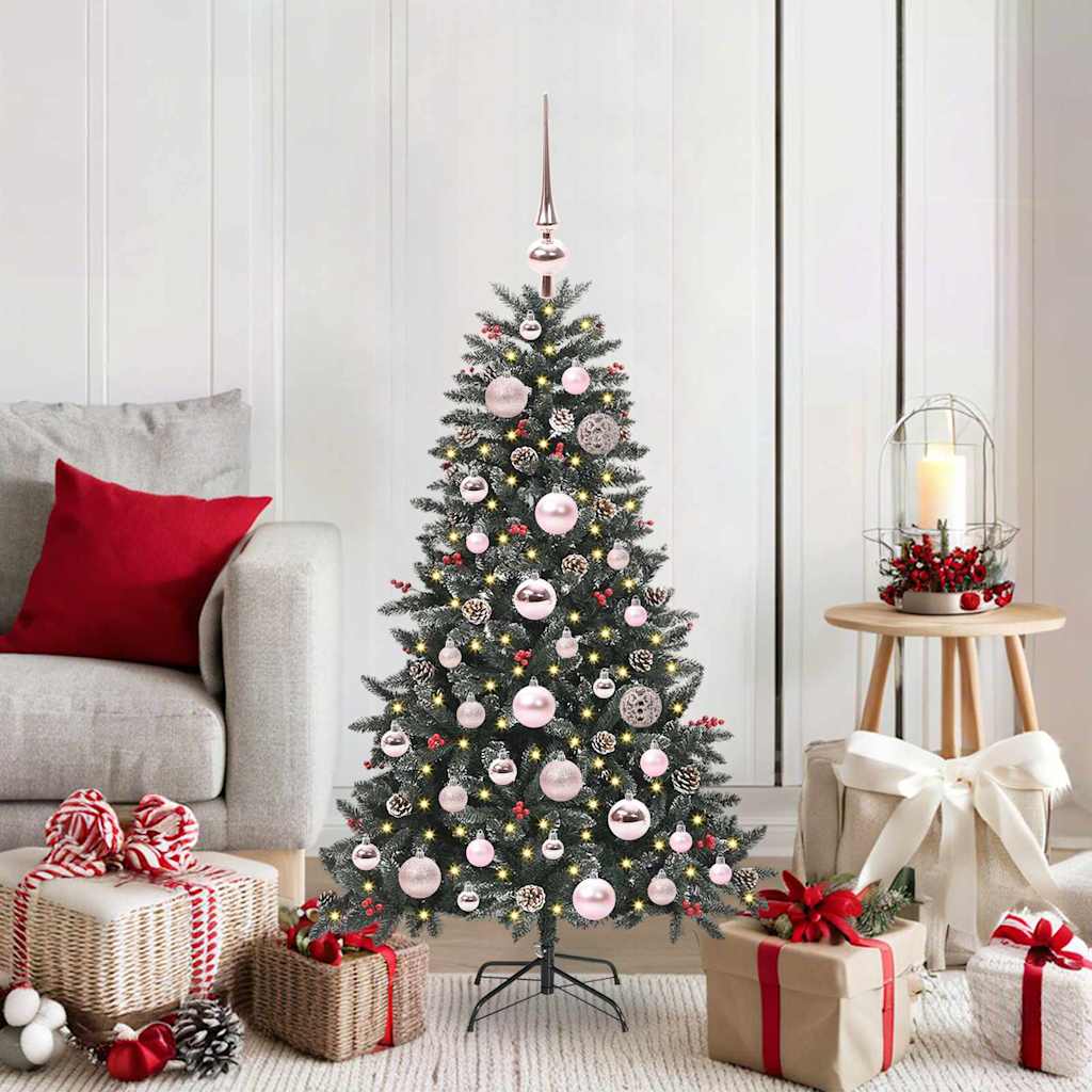 Albero Di Natale Artificiale Con 150 Led Verde 120 cm