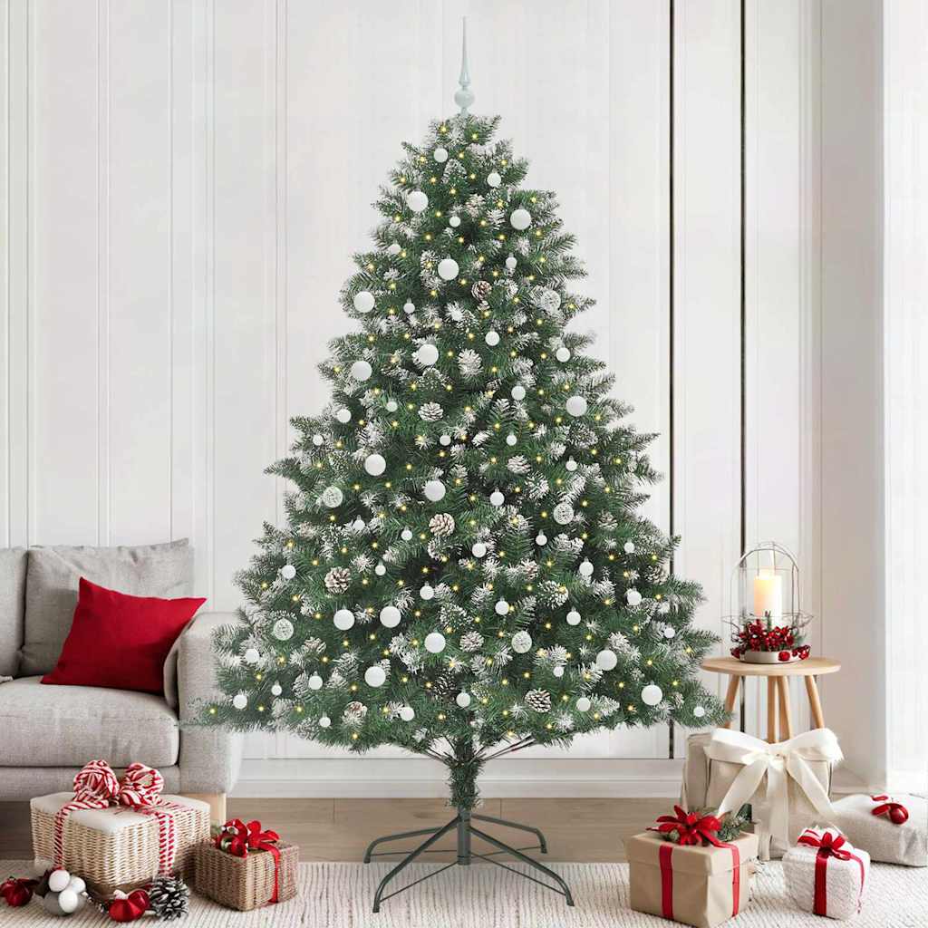 Albero Di Natale Artificiale Con 300 Led Verde 240 cm