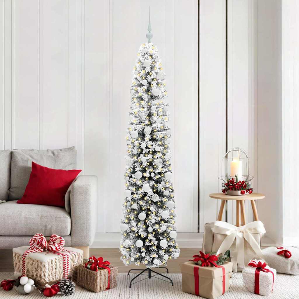 Albero Di Natale Artificiale Con 300 Led Verde 180 cm