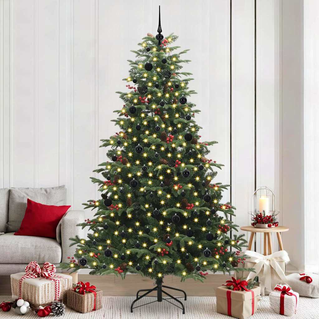 Albero Di Natale Artificiale Con 300 Led Verde 240 cm
