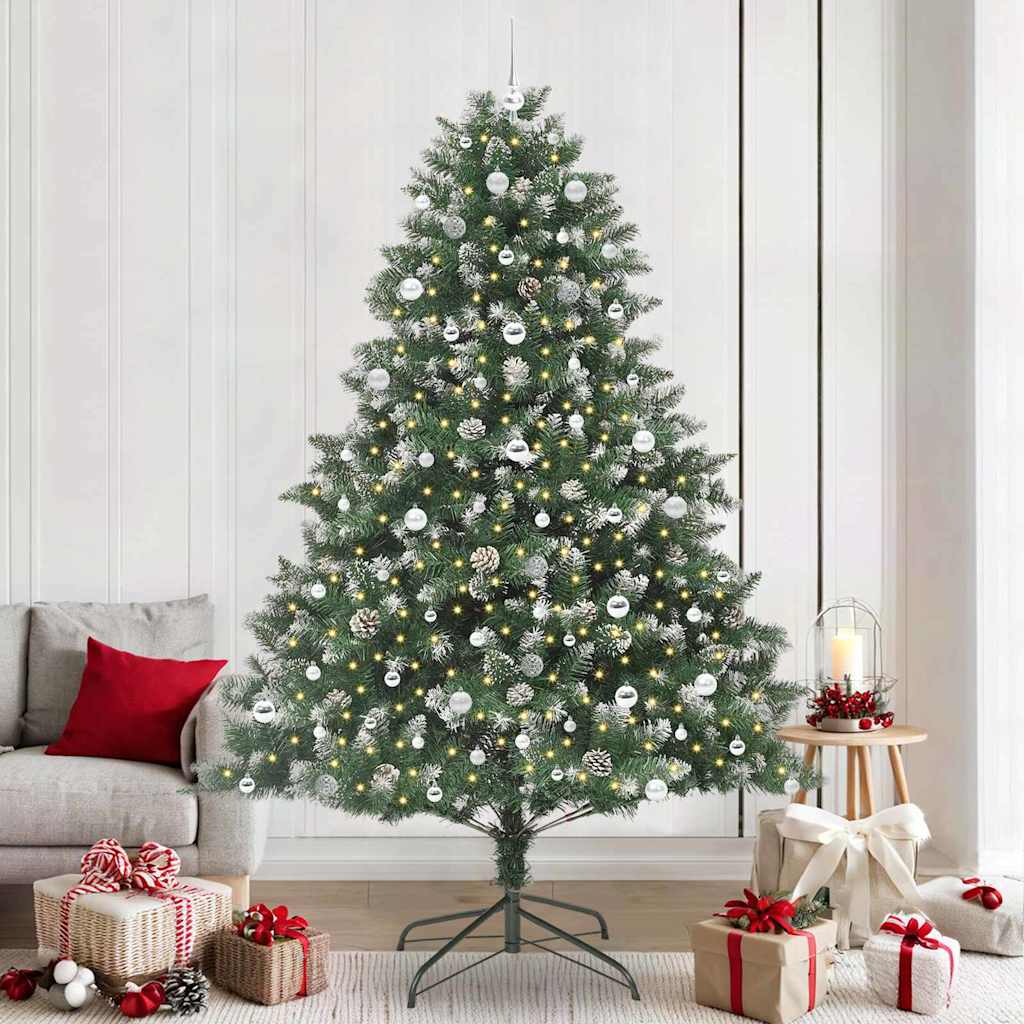 Albero Di Natale Artificiale Con 300 Led Verde 240 cm