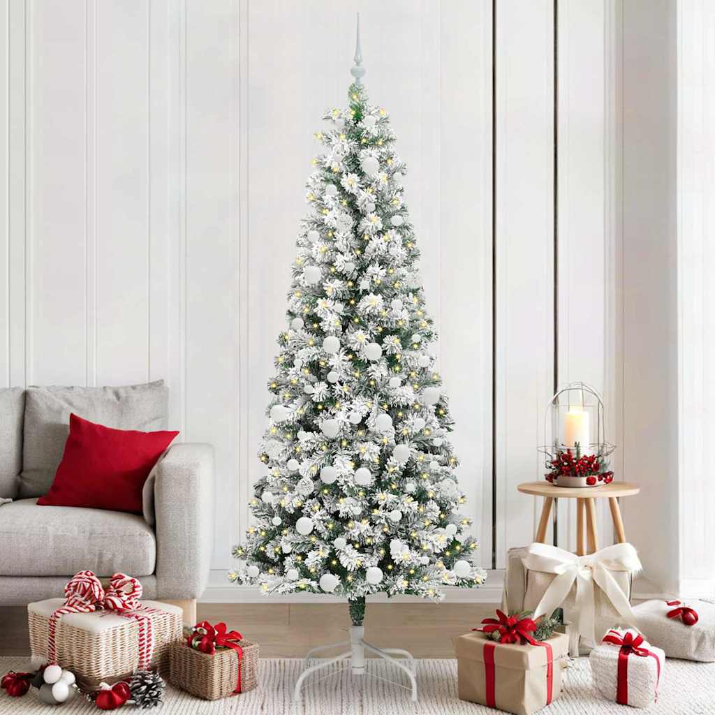Albero Di Natale Artificiale Con Rami Pieghevoli 210 cm