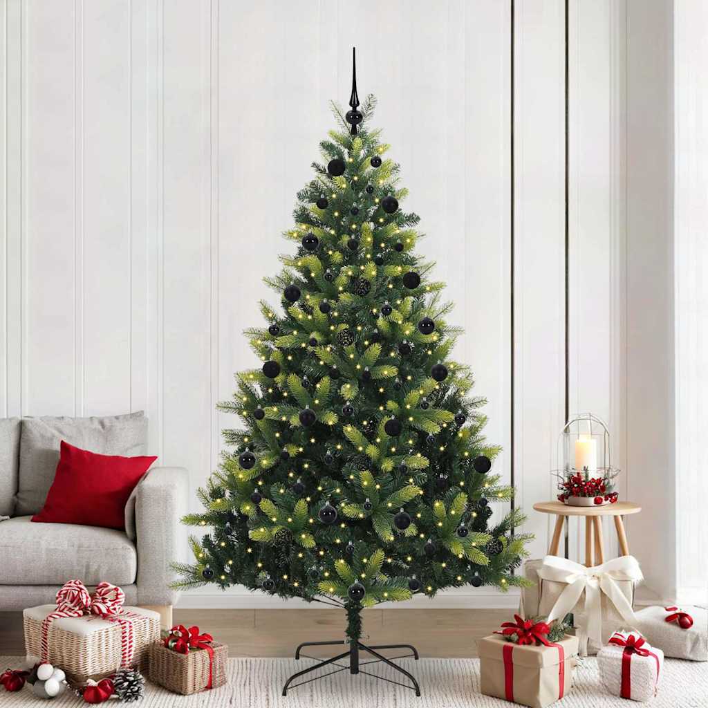 Albero Di Natale Artificiale A Cerniera Con 300 Led 210 cm